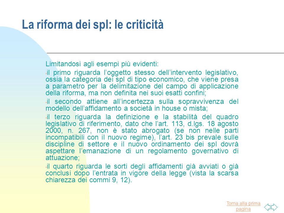 La Riforma Dei Servizi Pubblici Locali Ppt Scaricare